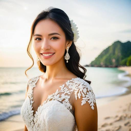 Radiant Thai Bride on Her Wedding Day