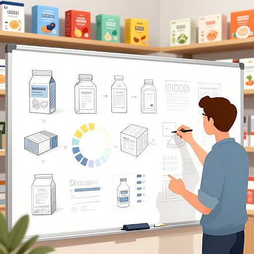 Packaging Designer Brainstorming Concepts