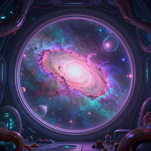 Surreal Alien Craft Interior Artwork