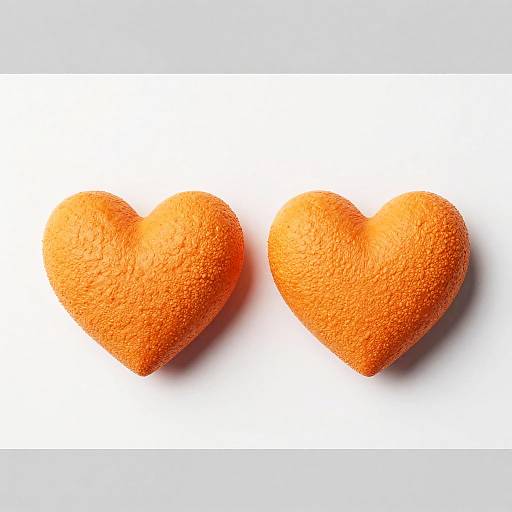 Bright Textured Orange Hearts