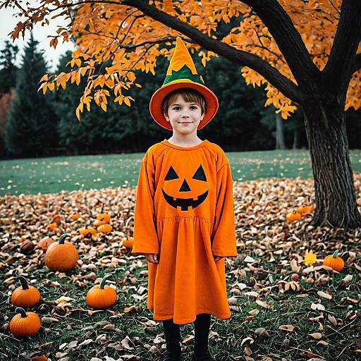 Whimsical Pumpkin Costume for Boys