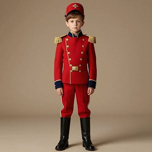 Young Boy in Napoleon Uniform