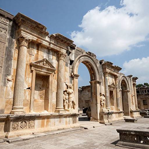 Ancient Ruins Under Blue Sky