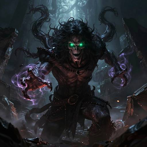 Psychopath Casting Dark Spell Energy