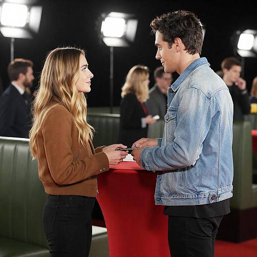 Red-Table Exchange at Movie Premiere