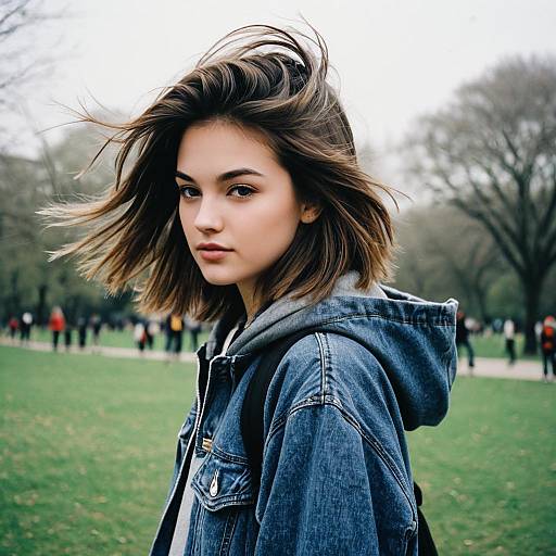 Feathered Layers Teen Streetwear Editorial