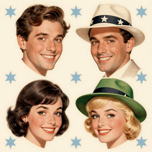 Charming Vintage Portraits of Four Faces