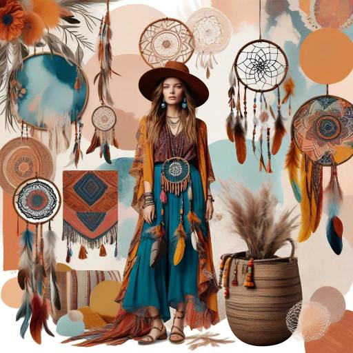 Bohemian Chic Moodboard Collage Design