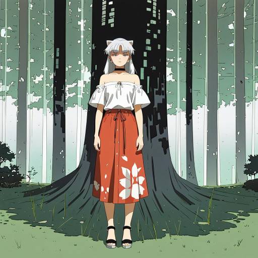 Serious Girl in Serene Meadow