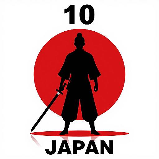 Minimalist Samurai Silhouette Illustration