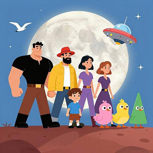 Adventure Under the Moonlit Sky