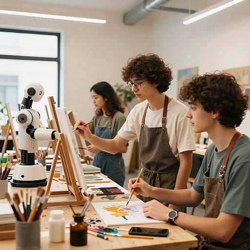 Collaborative Human-AI Painting Scene