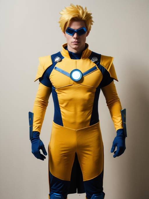 Man in Yellow Sentry Cosplay Costume