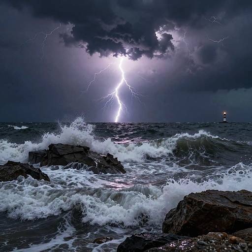 Dramatic Stormy Seascape Render