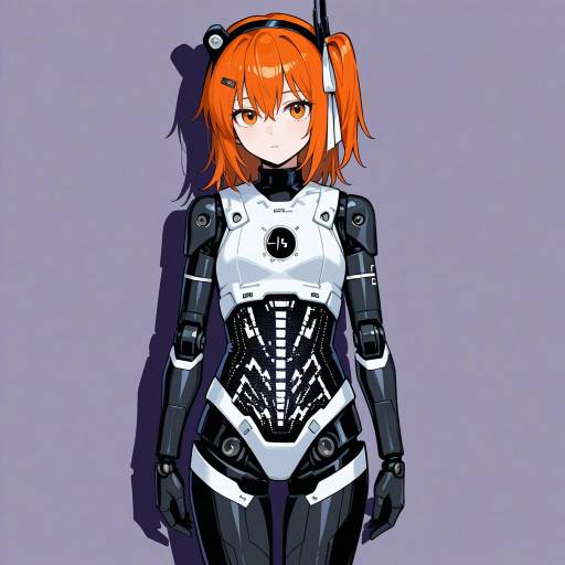 Futuristic Cowboy Shot with Robot Details