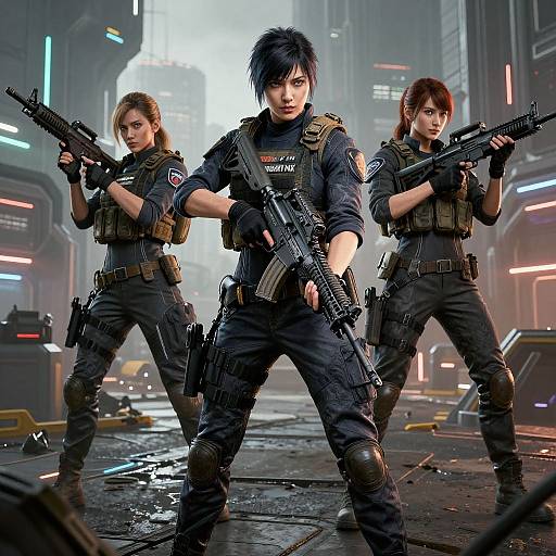 Futuristic Female Rainbow Six Siege Warriors