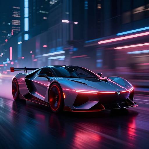 Futuristic Pontiac Muscle Car Racing