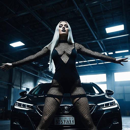 Gothic Elegance in Industrial Setting