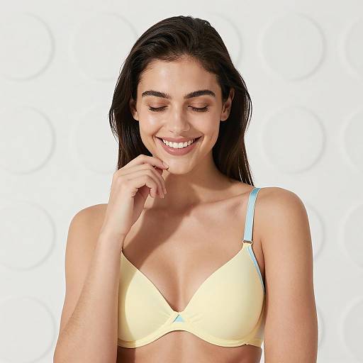 Joyful Woman in Subtle Pastel Colors