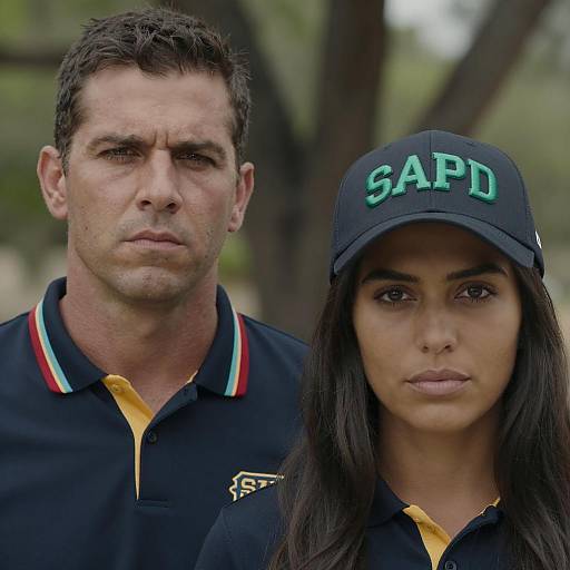 Portrait of Serious Police Officers Outdoors