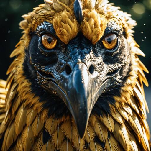 Hyperrealistic Griffin Face Close-Up Hyperrealistic Griffin Face Close-Up