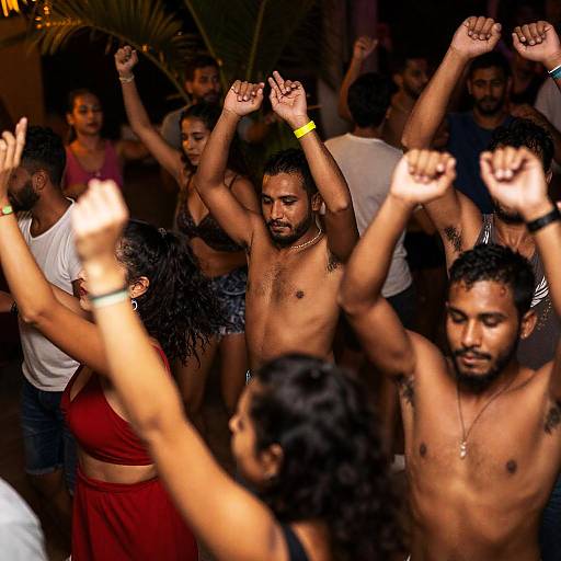 Vibrant Tropical Dance Party Scene