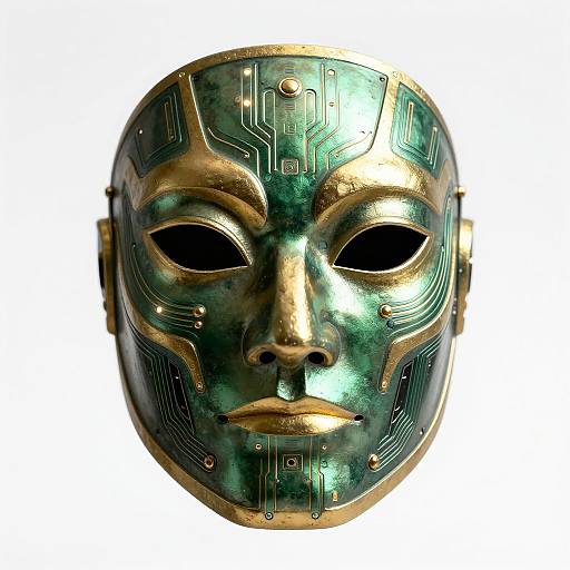 Futuristic Cybernetic Mask Digital Art