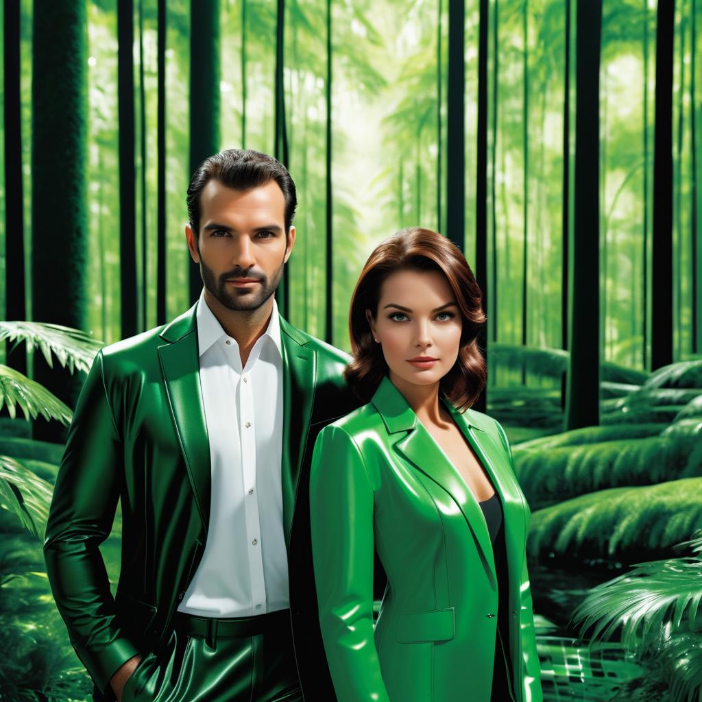 Sinister Couple in Lush Forest Scene