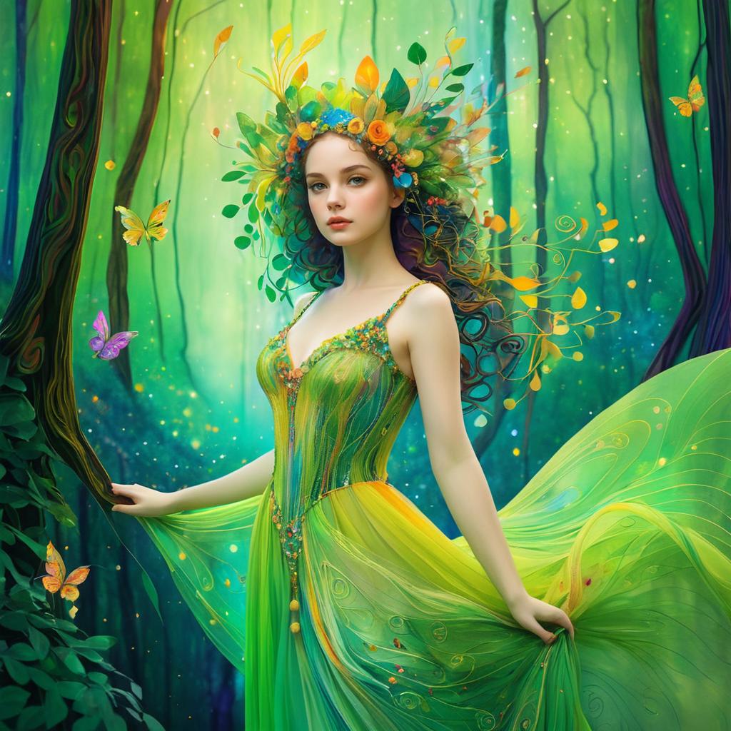 Serene Forest Nymph Inspired by Celebrities