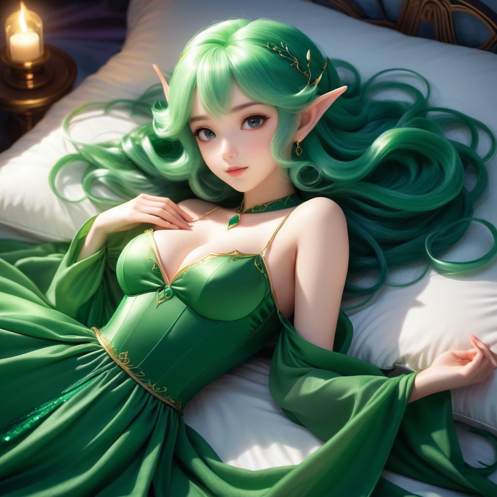 Ecchi Elf Princess in Moonlit Elegance