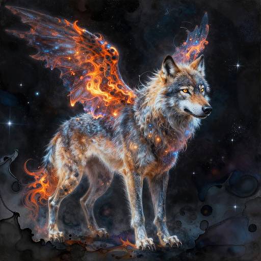 Cosmic Nebula Wolf Specter