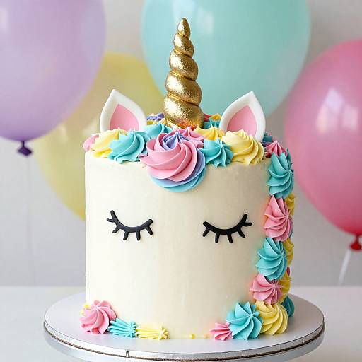 Whimsical Unicorn Birthday Cake Design