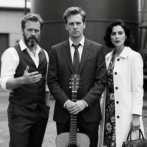 Dramatic Black-and-White Movie Poster