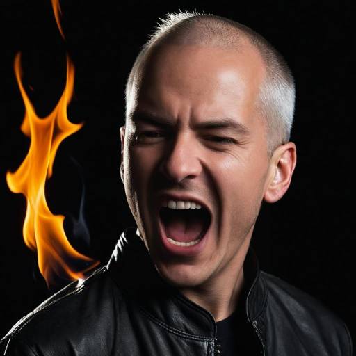 Realistic Portrait of a Burning Boy