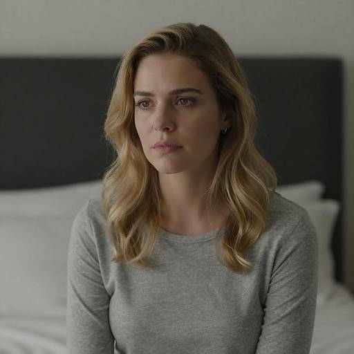 Caucasian Woman in Soft Indoor Lighting