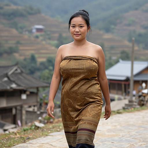 Candid Portrait of Laotian Woman