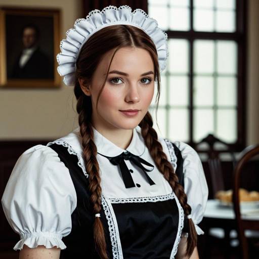 Realistic Victorian Maid Costume Portrait