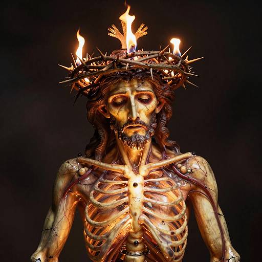 Realistic Glowing Sacred Heart Art