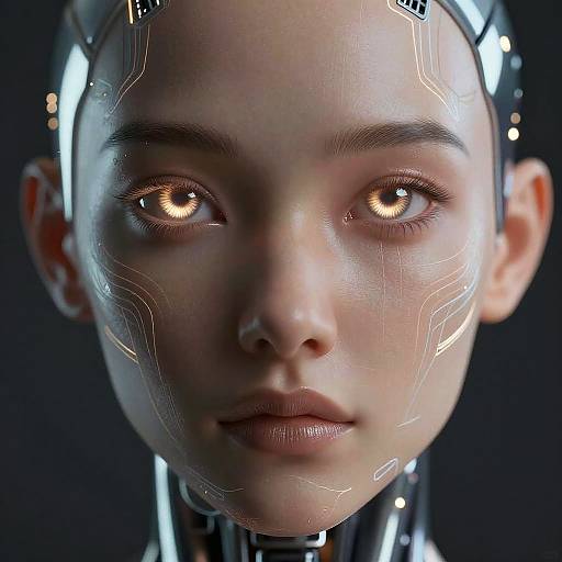 Futuristic Robotic Face Emotions