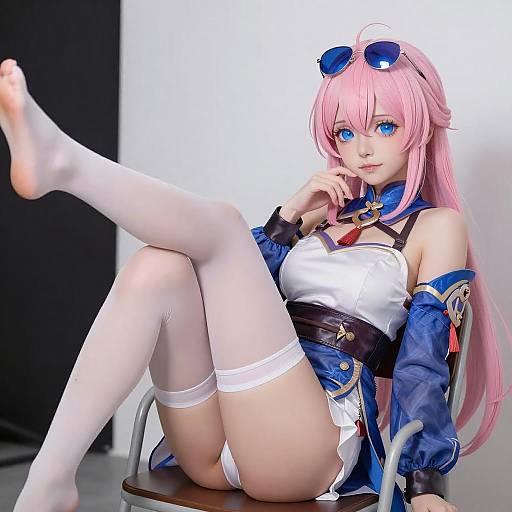 Pink-Haired Anime Girl Digital Art