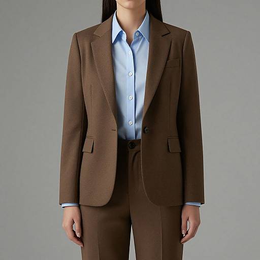 Female Model in Brown Suit