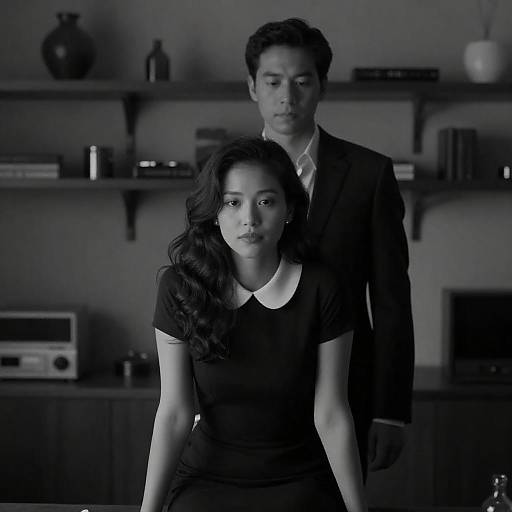 Intimate Black-and-White Portrait