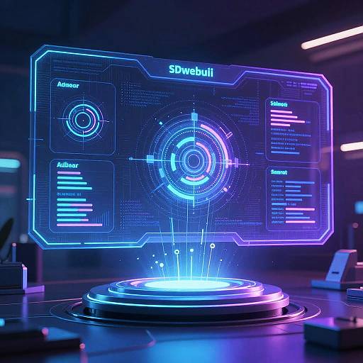 Futuristic Holographic Tech Interface