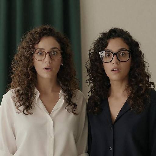 Surprised Expressions of Two Women