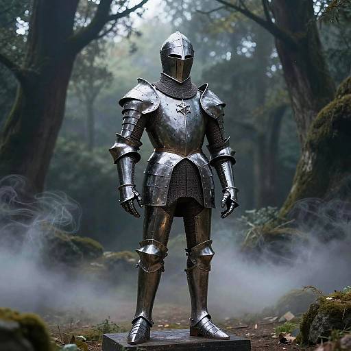 Mystical Knight Helmet on Pedestal