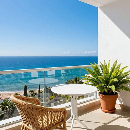 Sunlit Mediterranean Balcony View