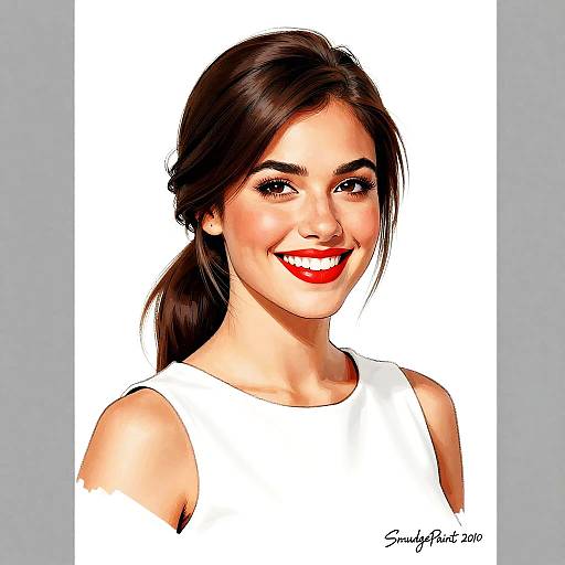 Smiling Woman Digital Portrait