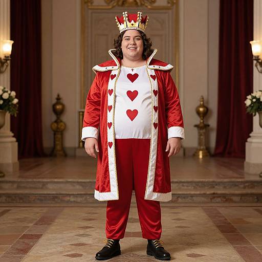 Premium Plus Size King of Hearts Costume