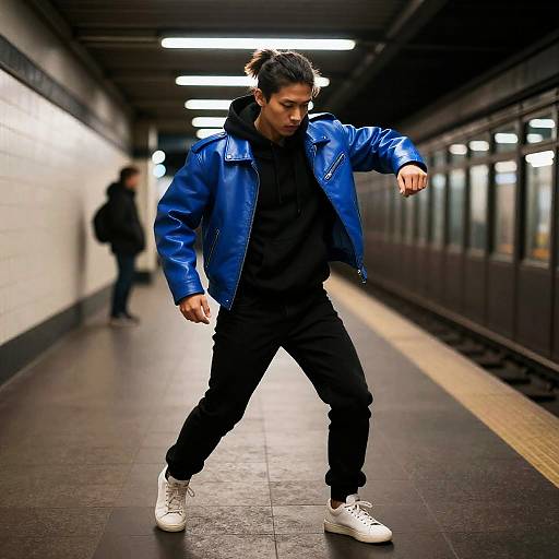 Electric Blue Hip-Hop Dance Vibes