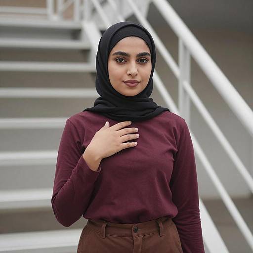 Confident Young Woman in Hijab